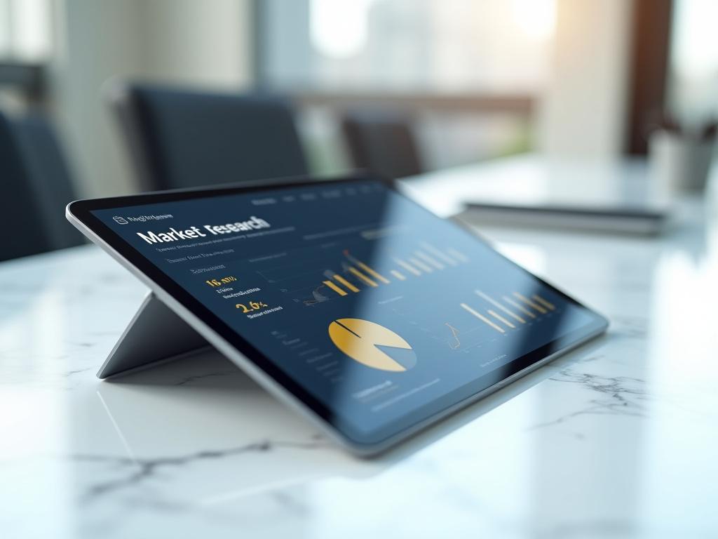 Сампле of a Skriptum Growth market research report on a tablet